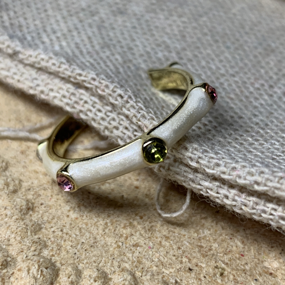 铜合金锆石戒指 153/森系小清新/白色镶钻指小众复古