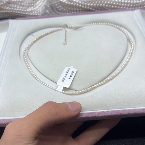 淡水珍珠珍珠项链银S925镶嵌2