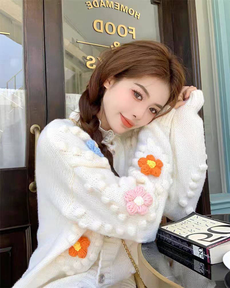 701-750（需直播间实时下单）秋冬慵懒风软糯复古针织毛衣开衫