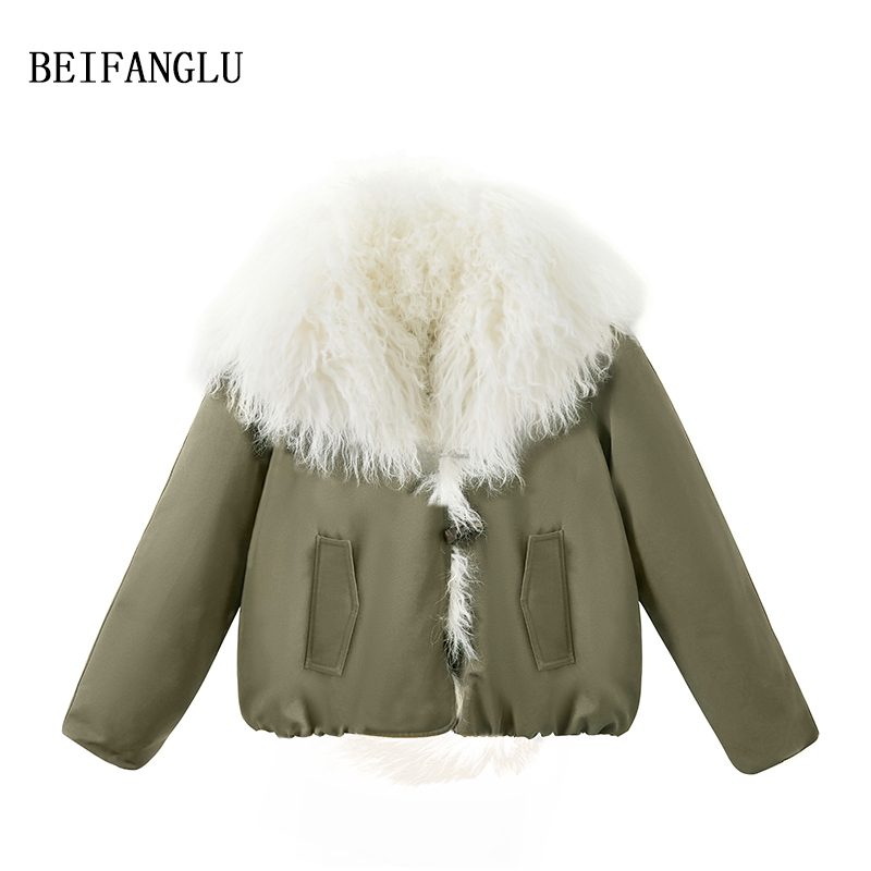 北方鹿【三星Downplus安心白鹅绒】可拆卸毛领慵懒风鹅绒服M96D1201