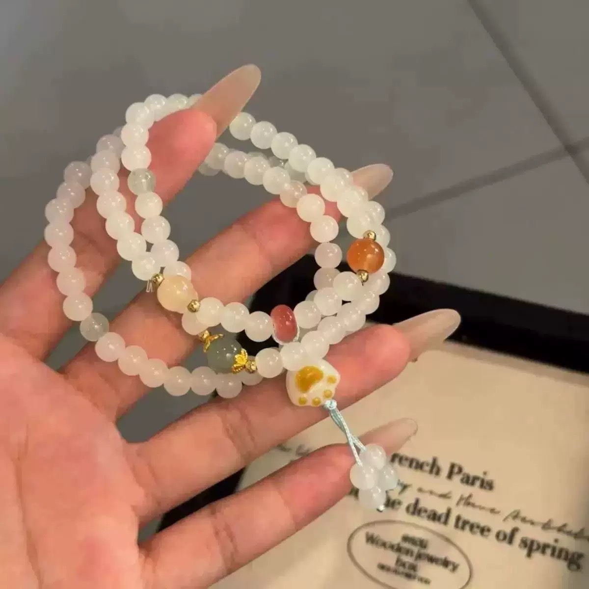 琉璃琉璃手链 琉璃手串/非金属仿水晶手串/弹力绳手串