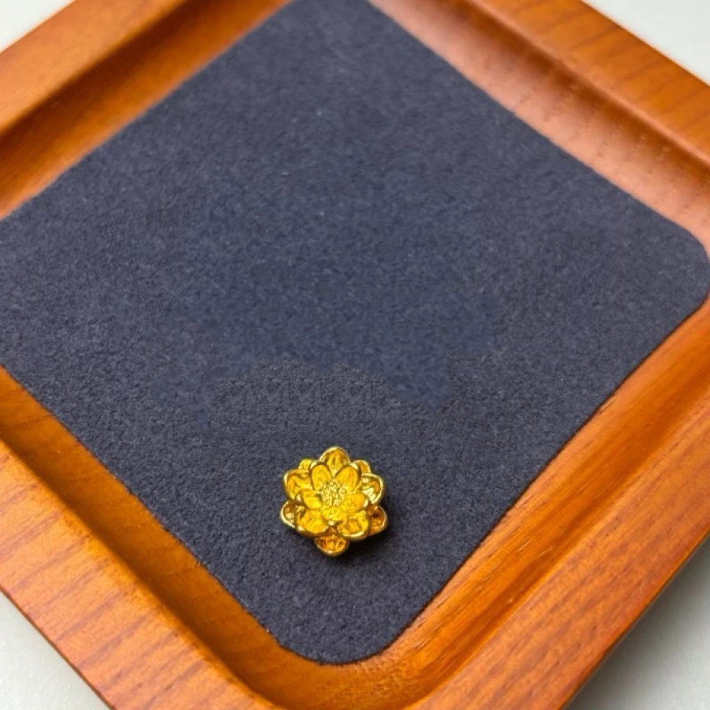 帛航金铺足金大莲花通孔WH1166