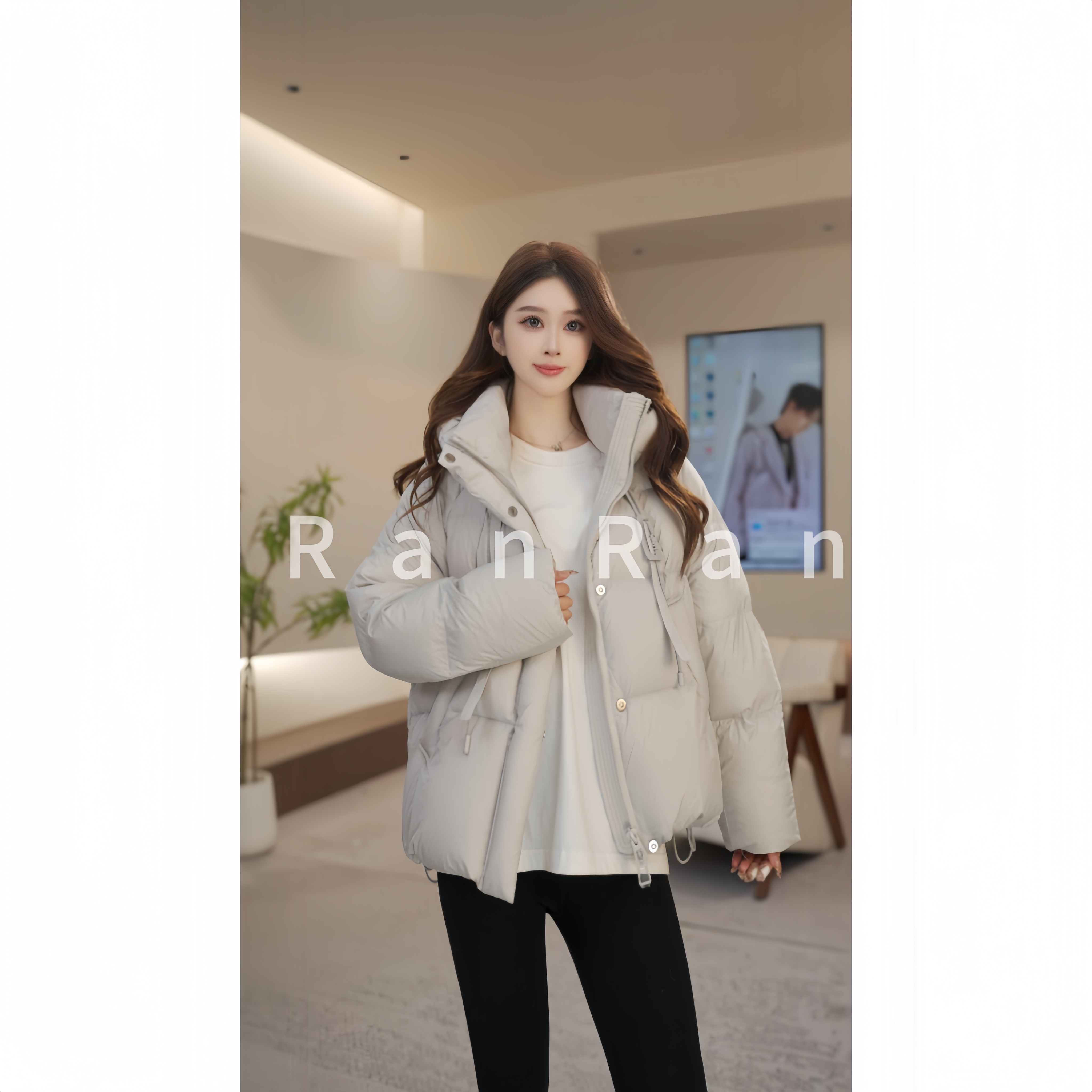 【然然专属】原创设计师款 加厚90白鸭绒羽绒服 26072