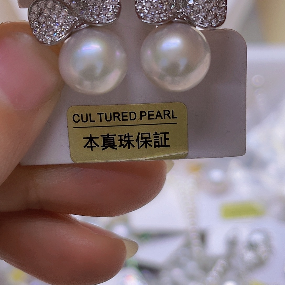 吊坠或者耳钉银S925镶嵌淡水珍珠