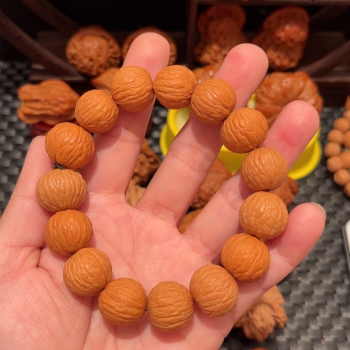 文玩核桃把件猴头手串