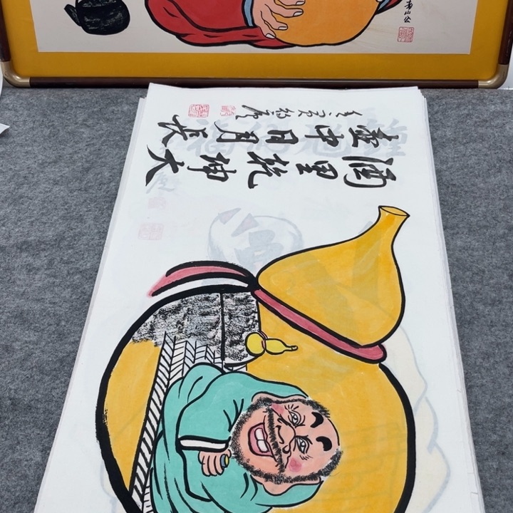 国画手绘禅意画一物一拍