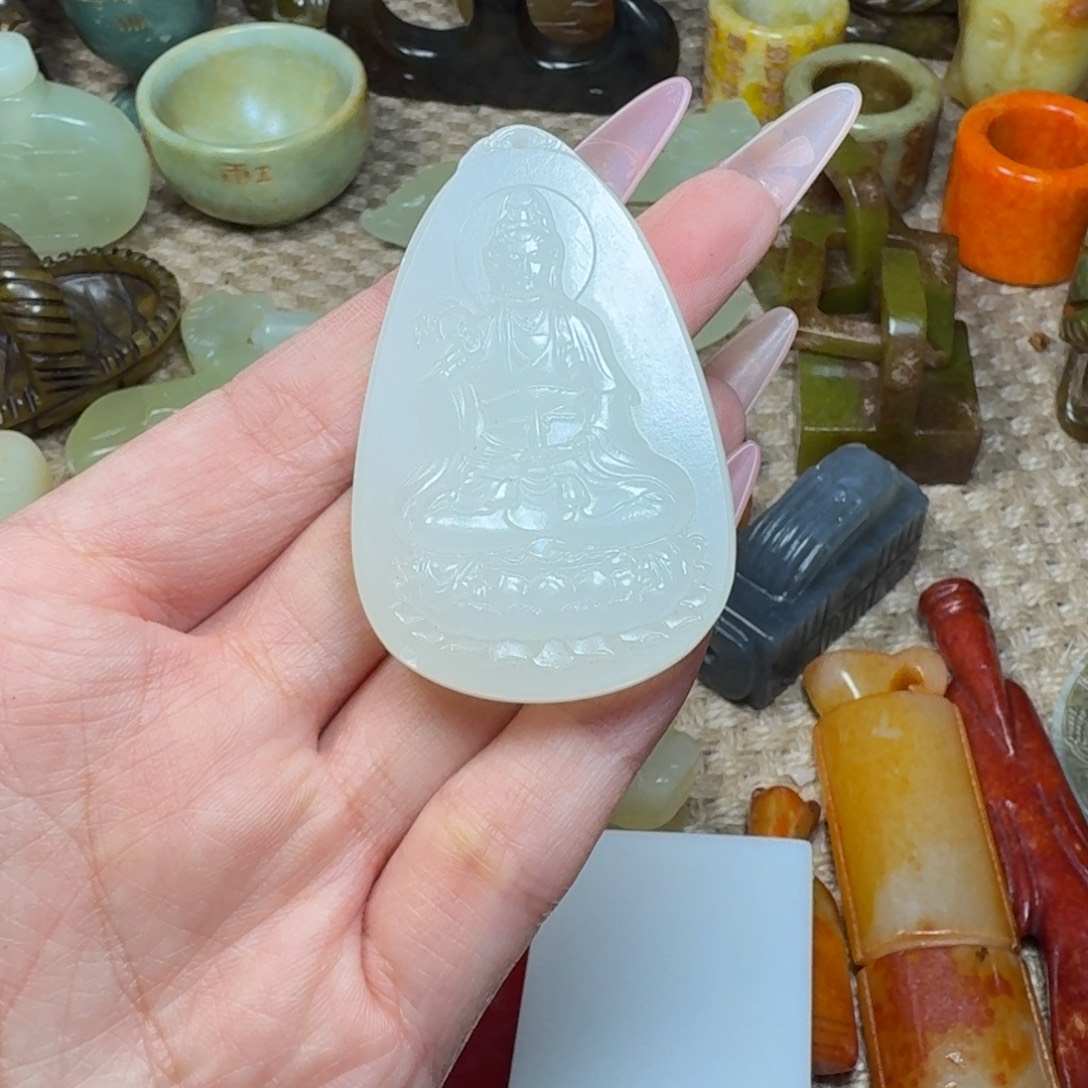 白玉菩提吊坠挂件