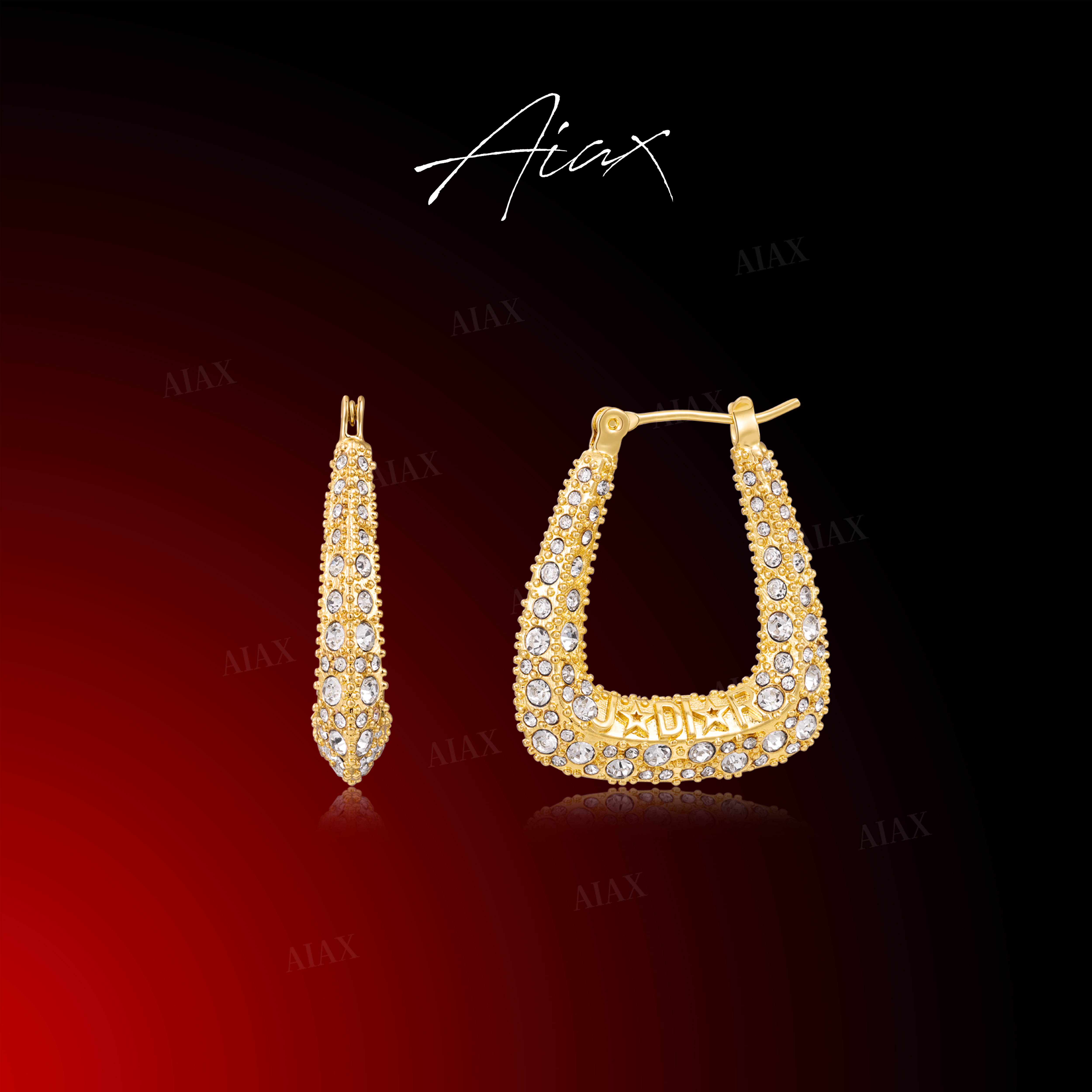 AIAX 镀K金 【情人节】【星河璀璨】满天星几何耳环TSL2817