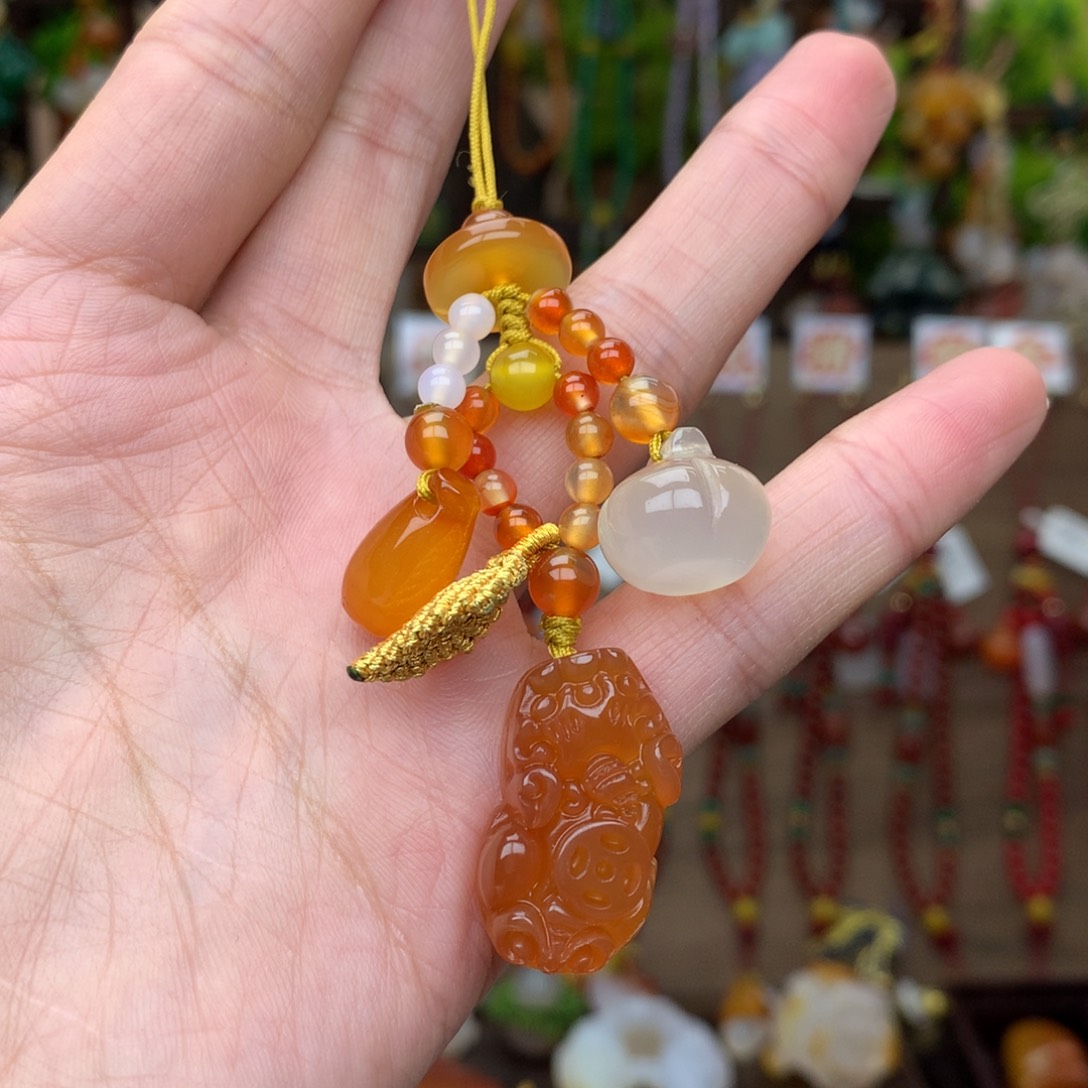 玛瑙/玉髓车挂未镶嵌