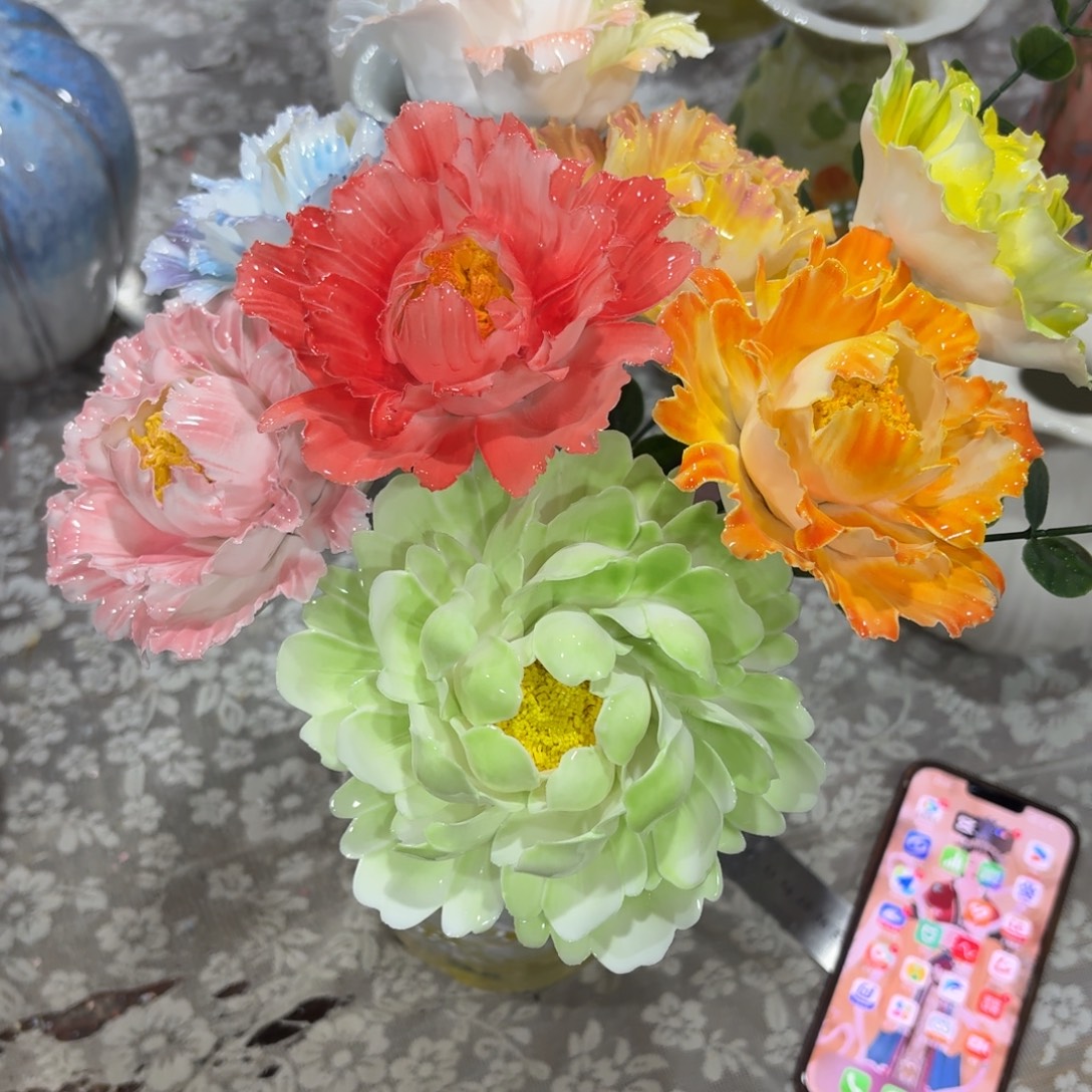 满20发爱退拉黑陶瓷花3095