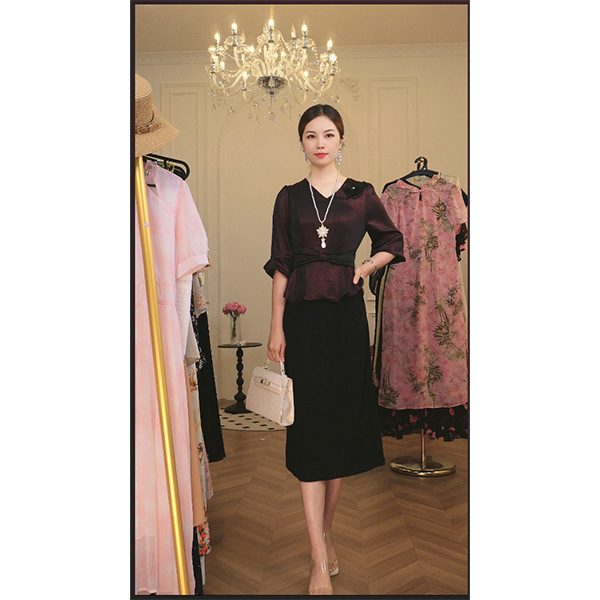 L8529  假两件拼接连衣裙女2025年春夏新款高档显瘦