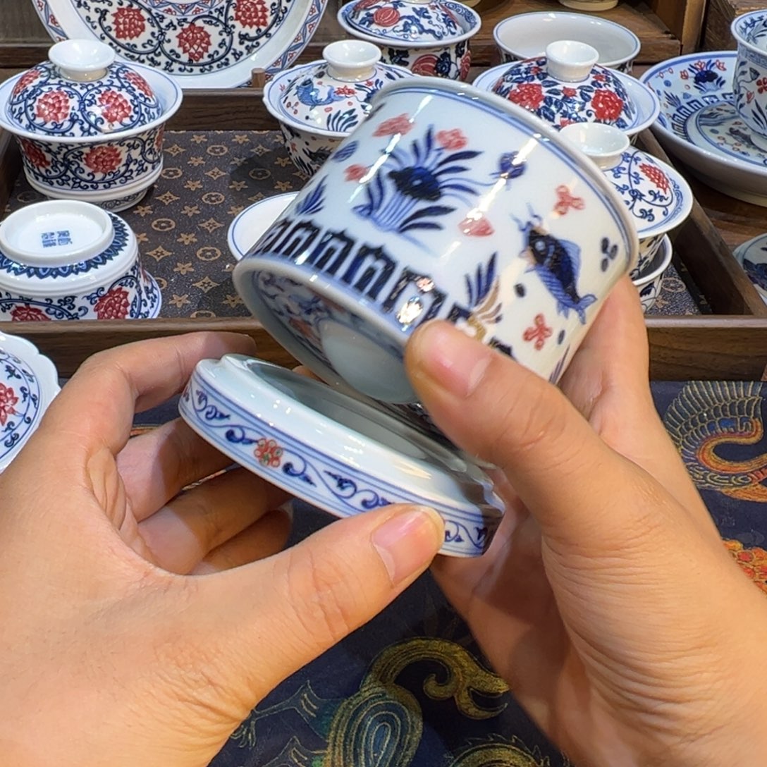 摆件陶瓷景德镇茶器百宝箱