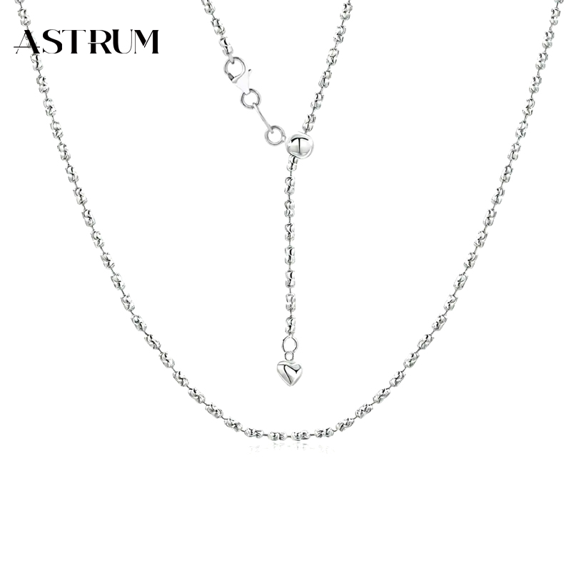 链子925银 波光链锁骨链55CM毛衣链意大利工艺可抽拉调节项链女