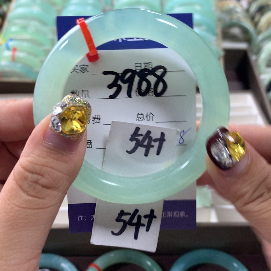 蛇纹石玉手镯未镶嵌3988