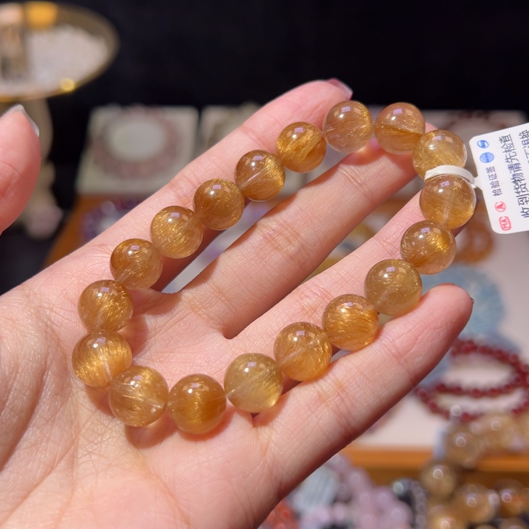 水晶手串未镶嵌s****色11m殿堂级维纳斯玫瑰金发