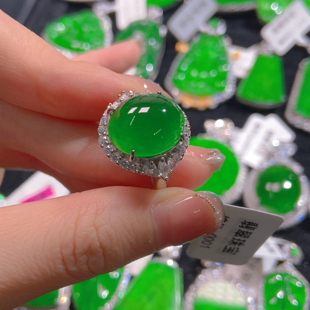 翡翠吊坠(不含链)银S925镶嵌