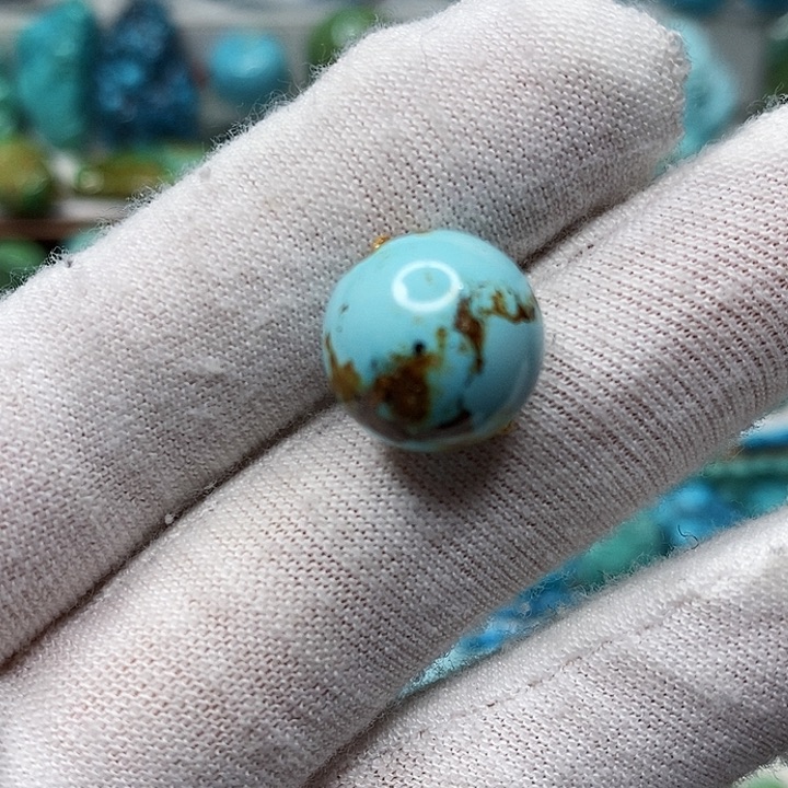 d***。绿松石未镶嵌天然原矿 地大质检