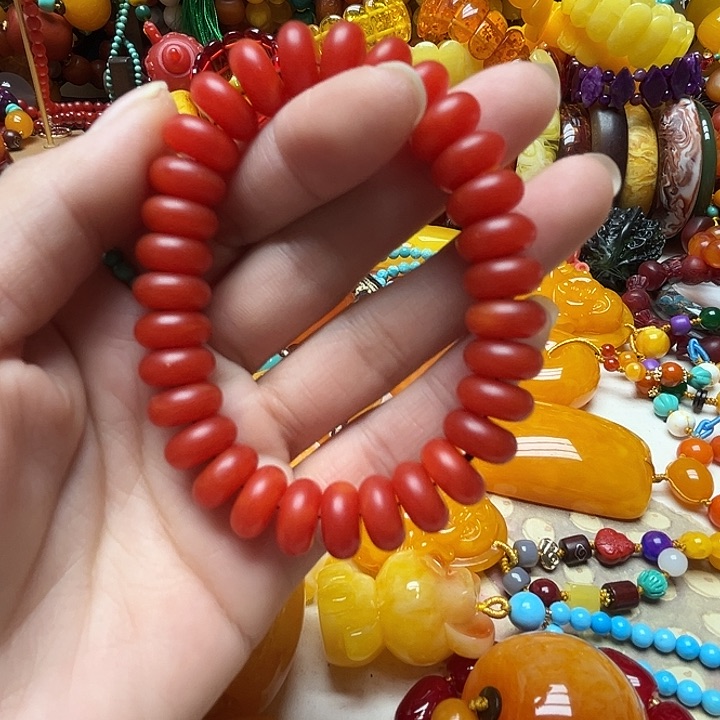 树脂制品311红皮算盘手链