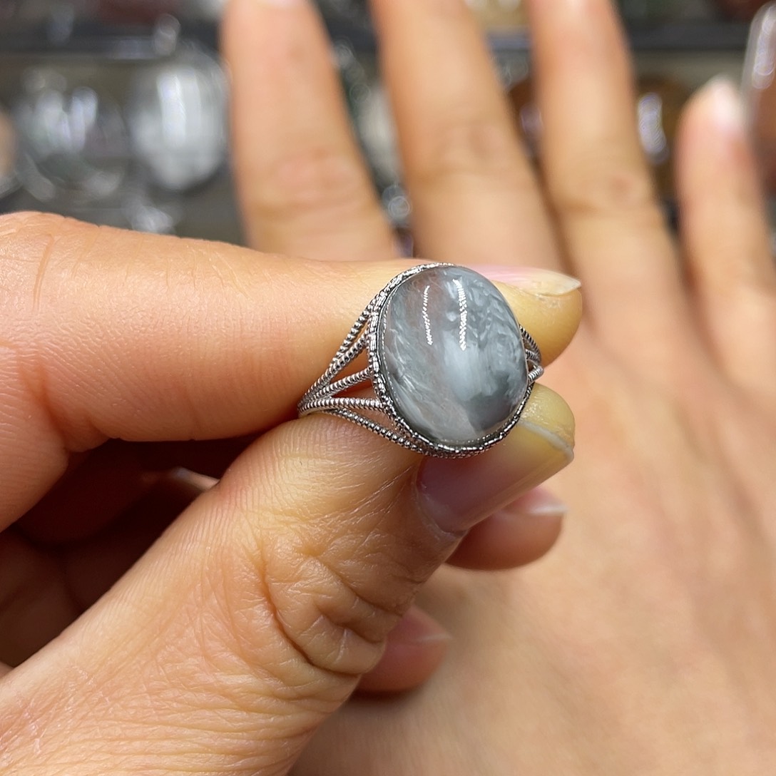 【闪购商品】水晶珠宝半成品银S925镶嵌戒指