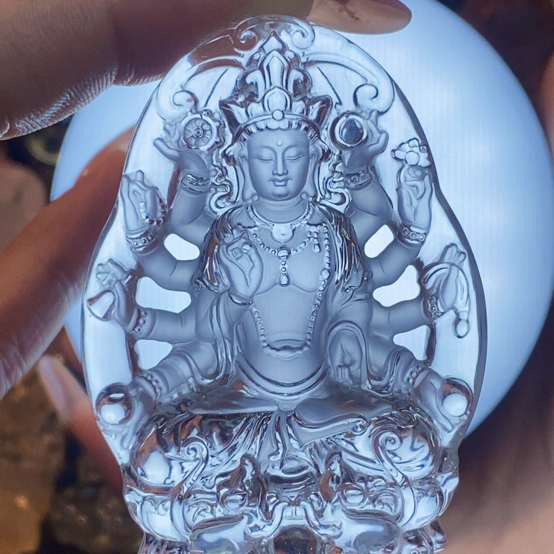 水晶颈饰未镶嵌香****。吊坠