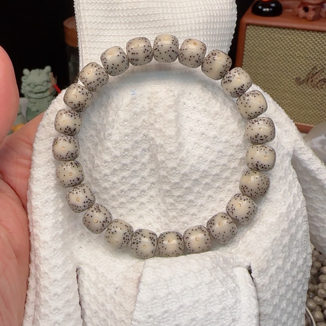 星月菩提手串果冻双留白10*9