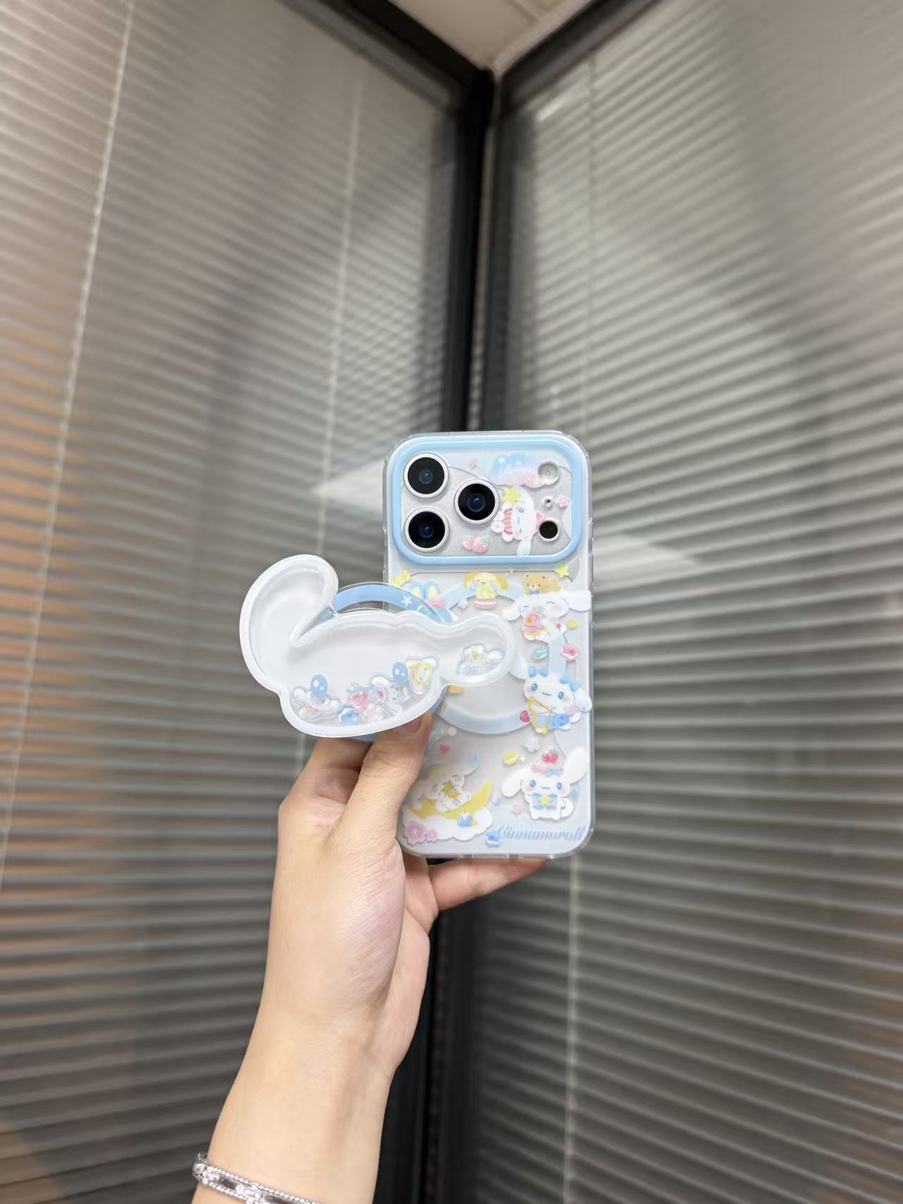 磨砂大耳朵玉桂狗imd双层磁吸手机壳一套