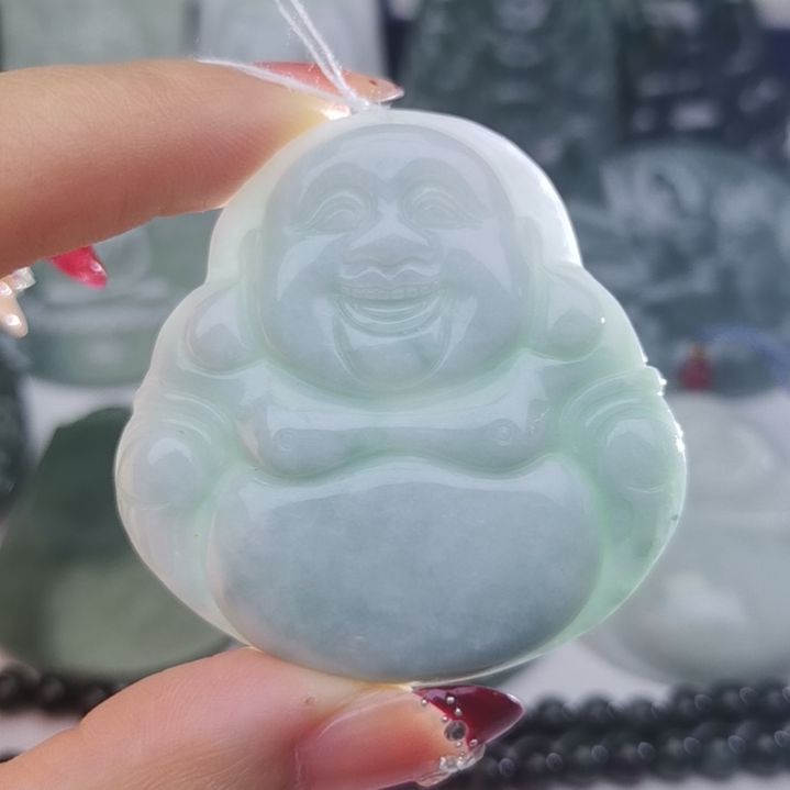翡翠颈饰未镶嵌天然的A货翡翠