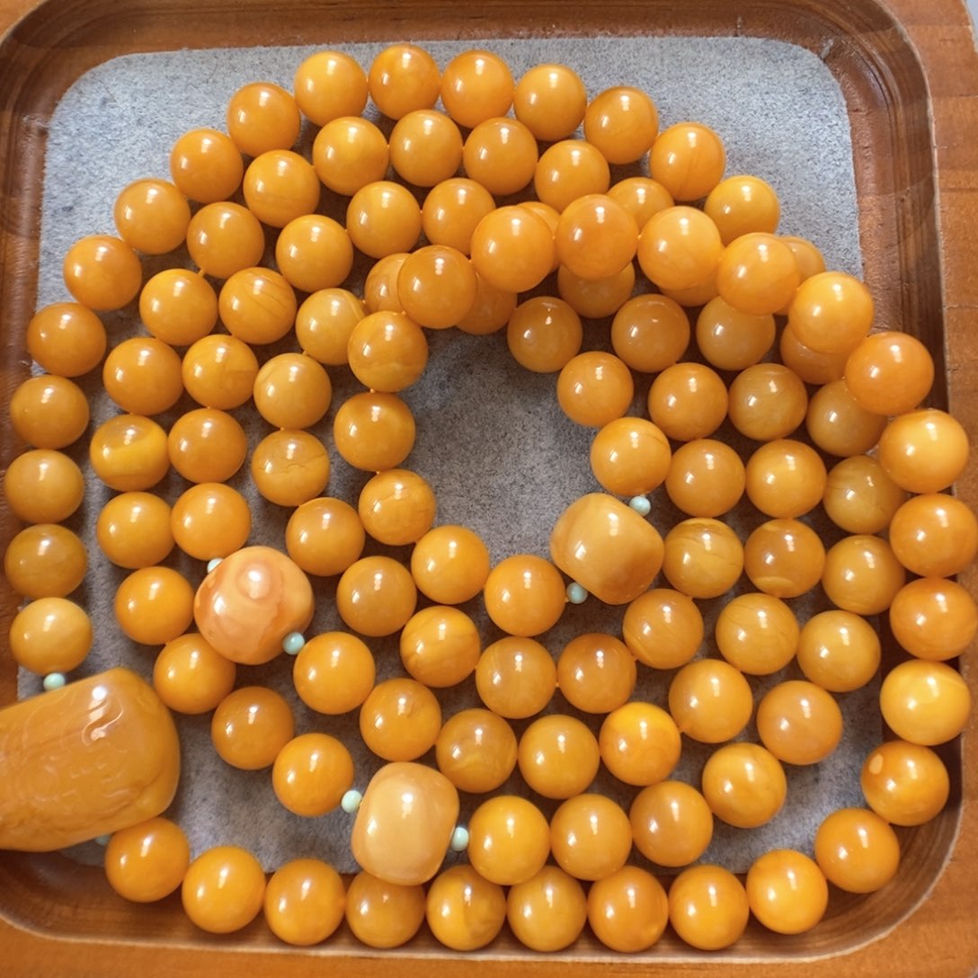 未镶嵌项链蜜蜡蜜蜡108