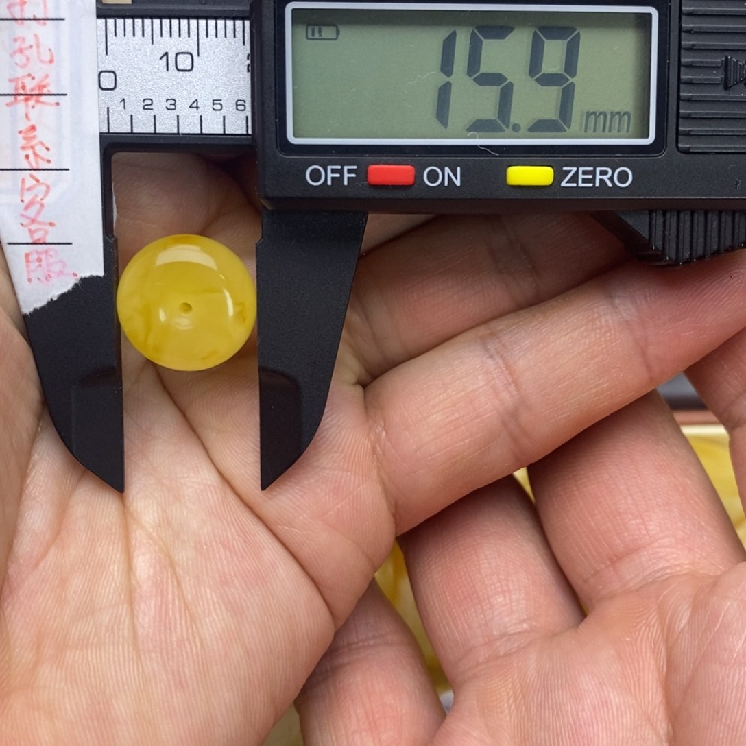 未镶嵌琥珀裸石15.9x8.6蜜蜡扣子