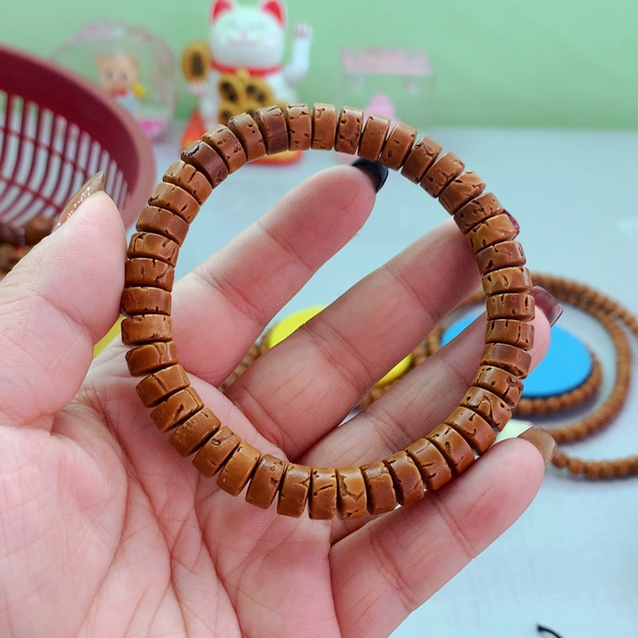 木质类一****！桃核手串药片手串95