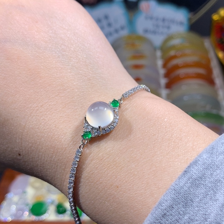 玛瑙/玉髓手链银S925镶嵌