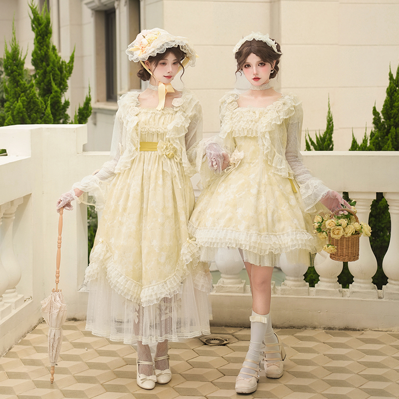 来信与诗·落花为信｜WP原创副牌 短jsk/长op双子连衣裙夏lolita