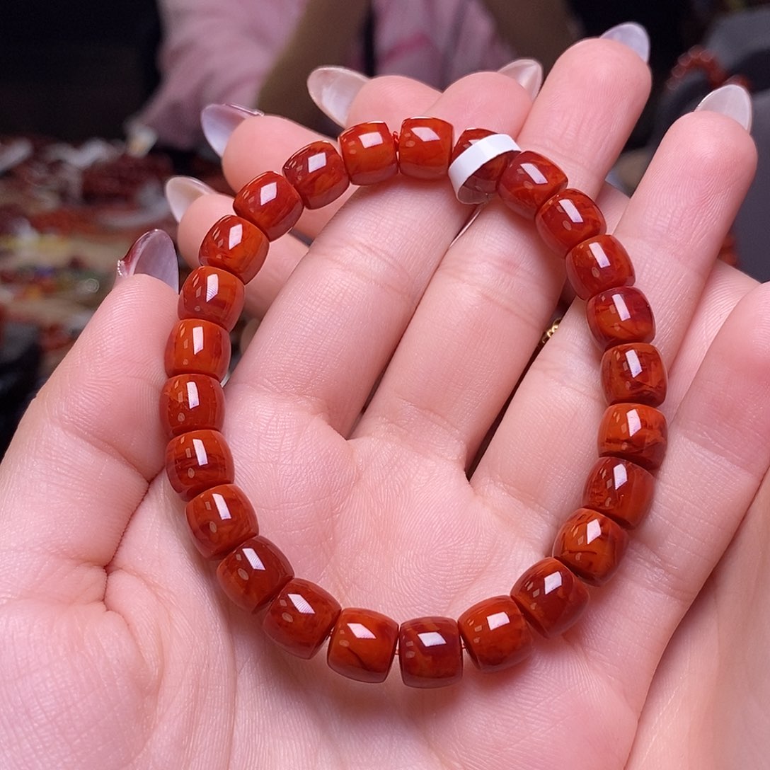 南红玛瑙手串未镶嵌秋***天8mm