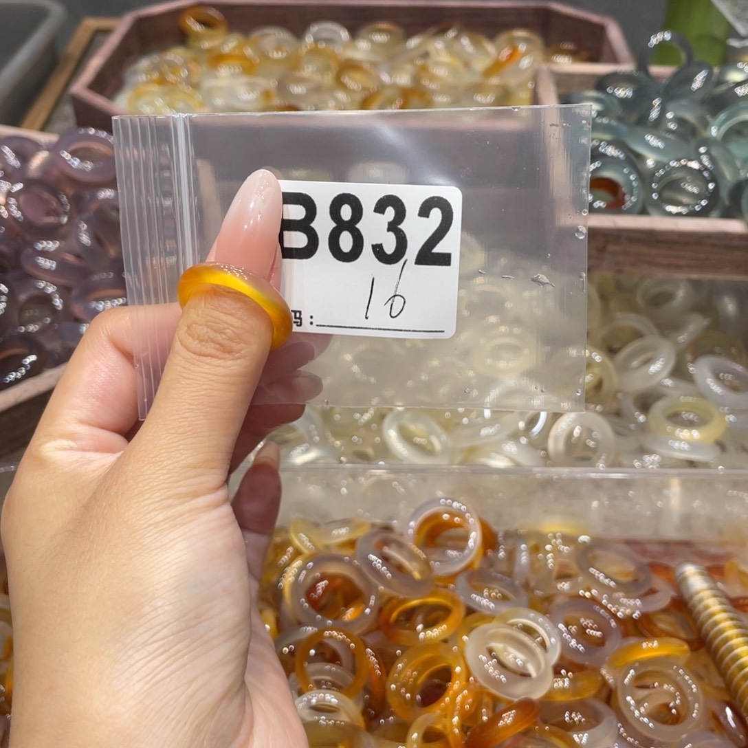 玛瑙/玉髓未镶嵌戒指832