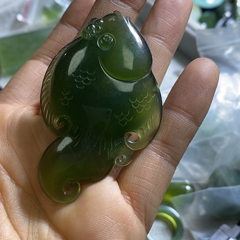 岫玉颈饰未镶嵌挂件