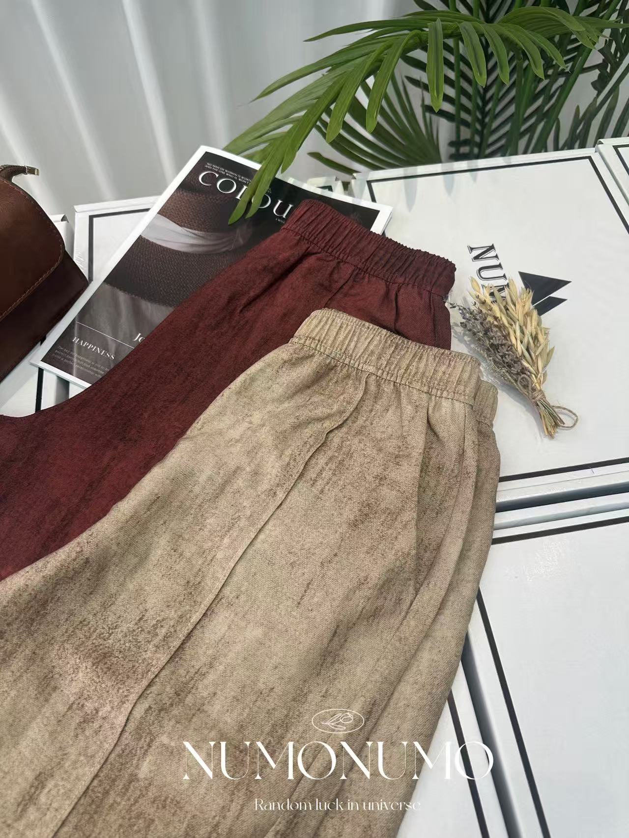 【雨露亚麻裤】2025新款百搭时尚休闲裤灰色A920