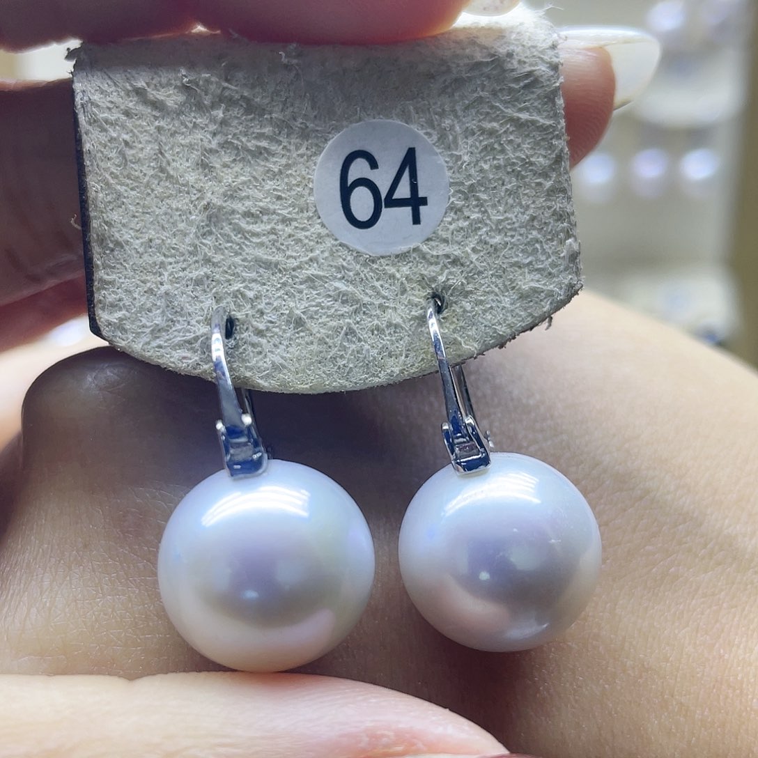 淡水珍珠耳饰银S925镶嵌