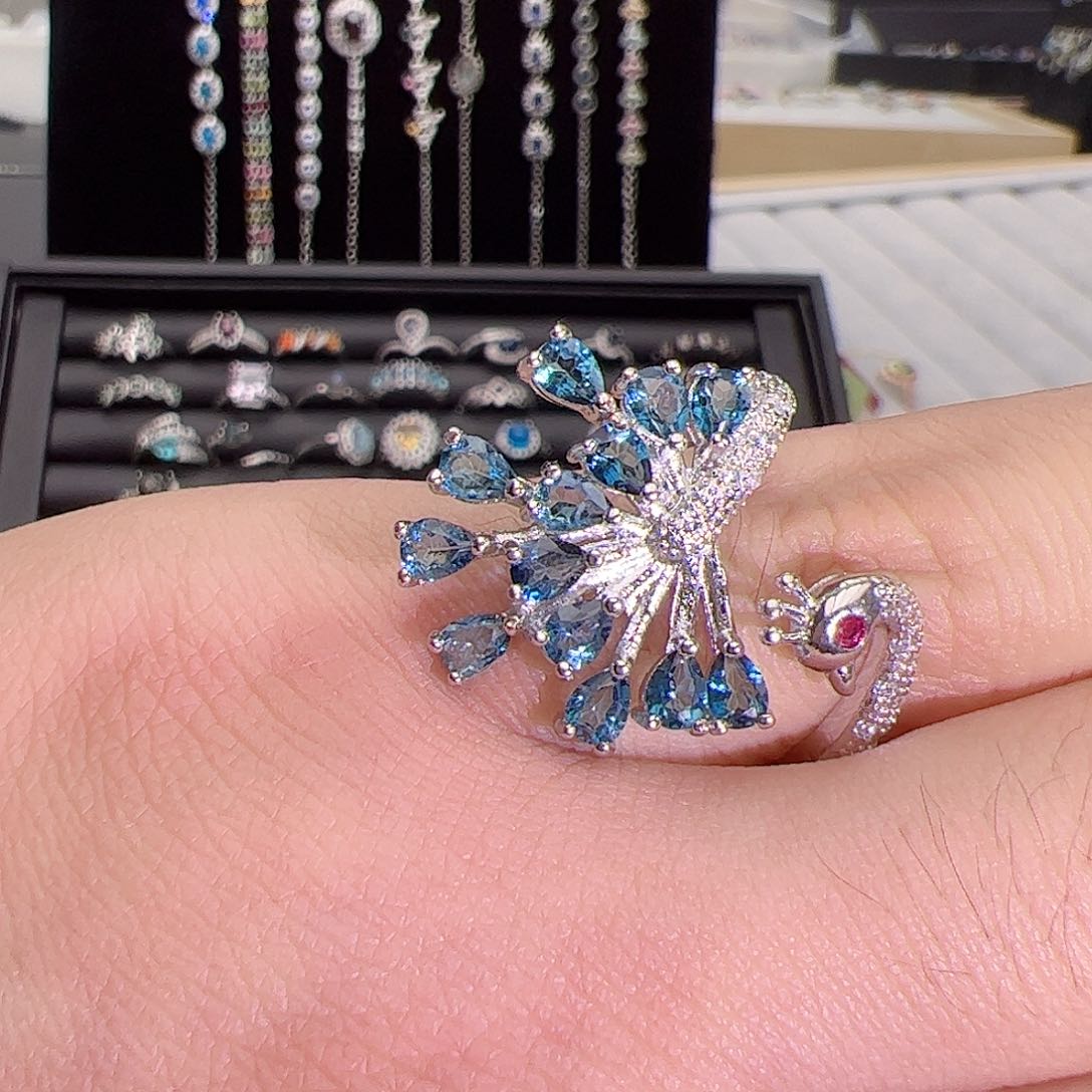 紫晶珠宝半成品银S925镶嵌