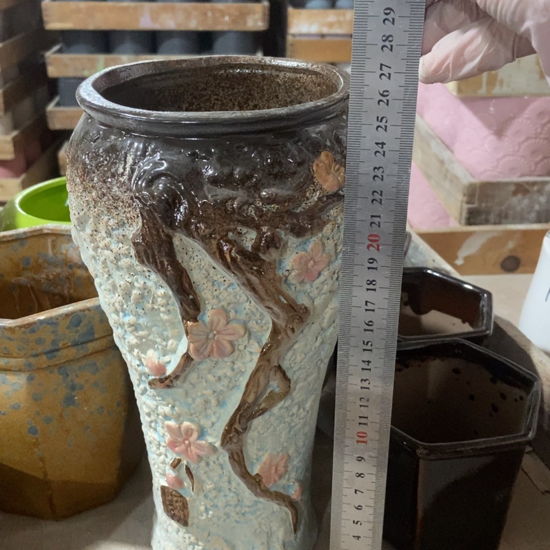 红陶高温陶瓷花盆