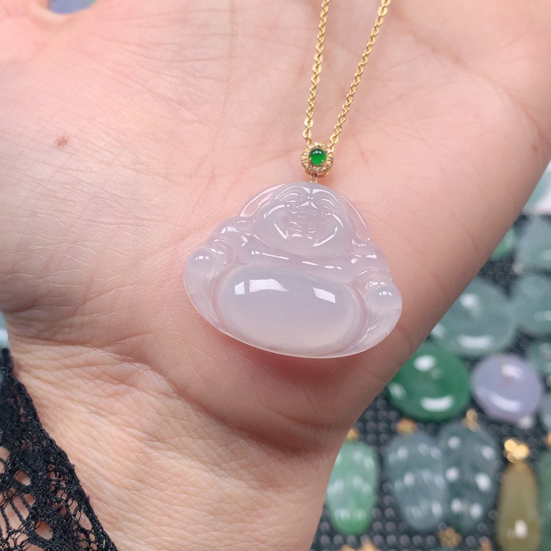 【闪购商品】翡翠吊坠(不含链)18K金镶嵌