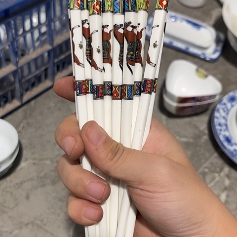 陶瓷筷子10双陶瓷