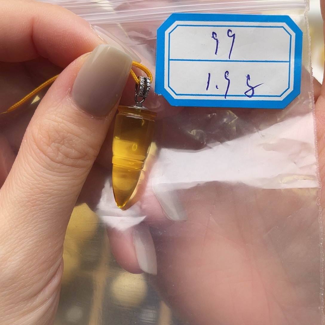 蜜蜡未镶嵌裸石蜜蜡净水金珀子弹头鸽