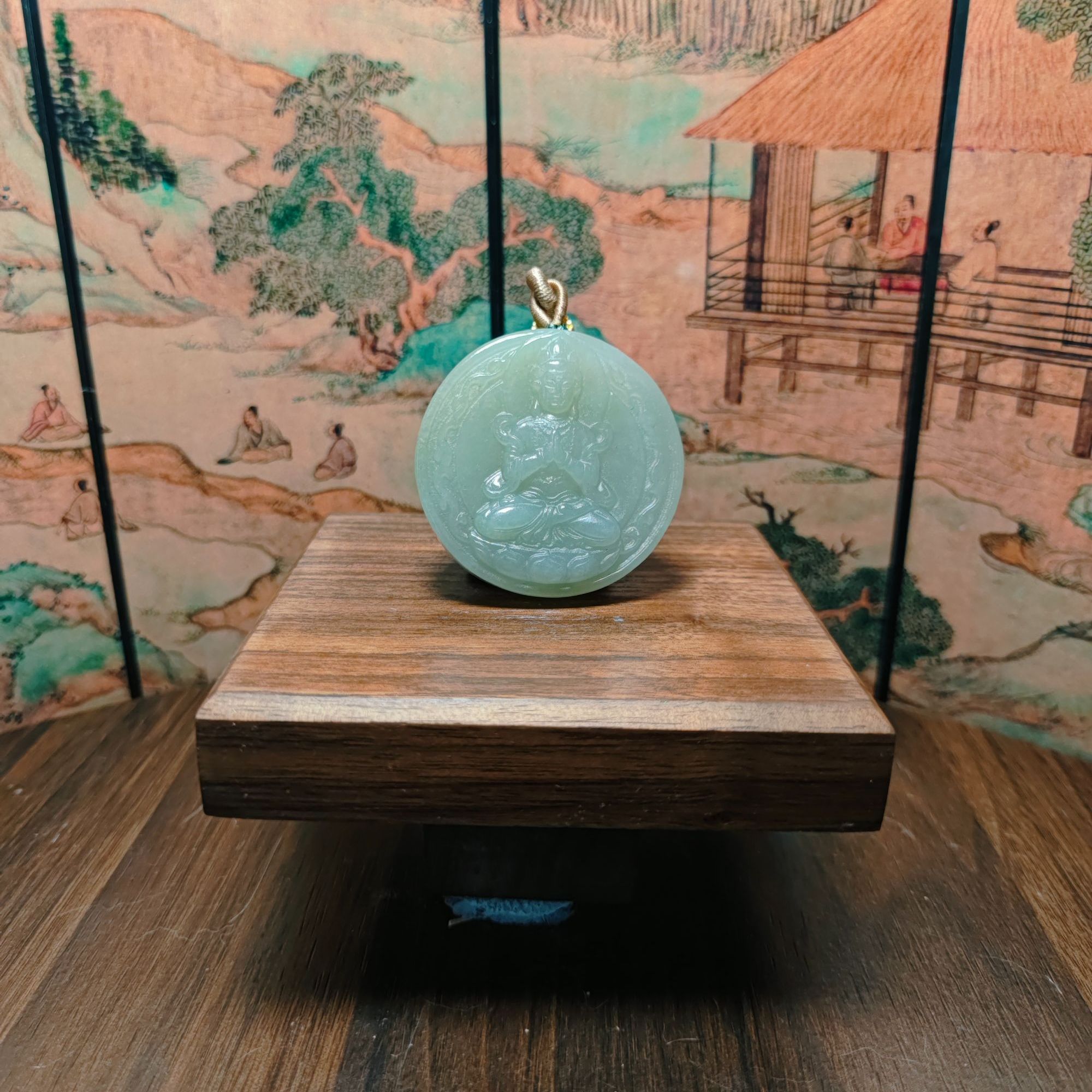 B和田玉观音吊坠0596
