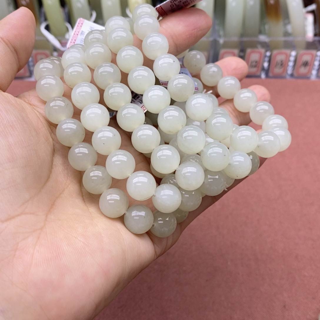 和田玉未镶嵌手串卡10