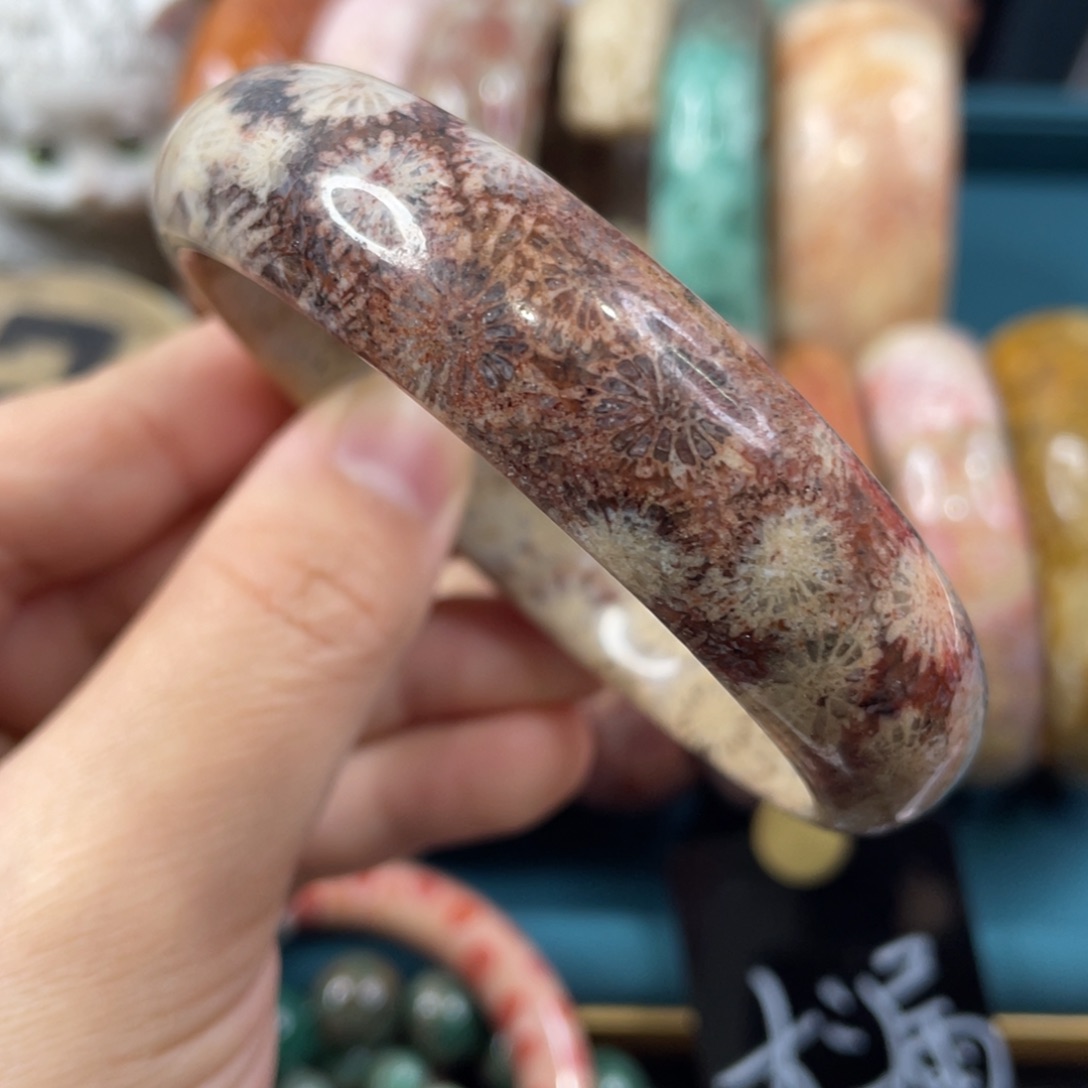 未镶嵌手镯硅化玉