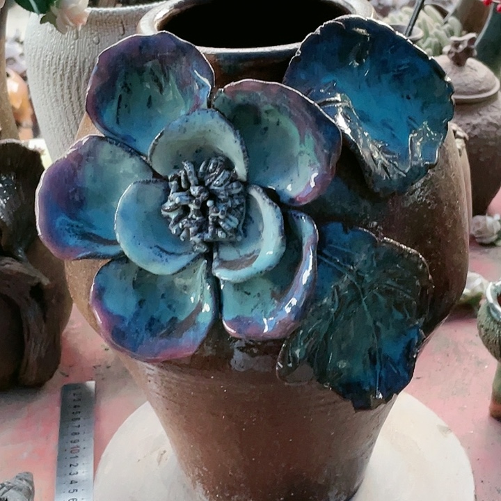 紫砂花盆14.32无孔