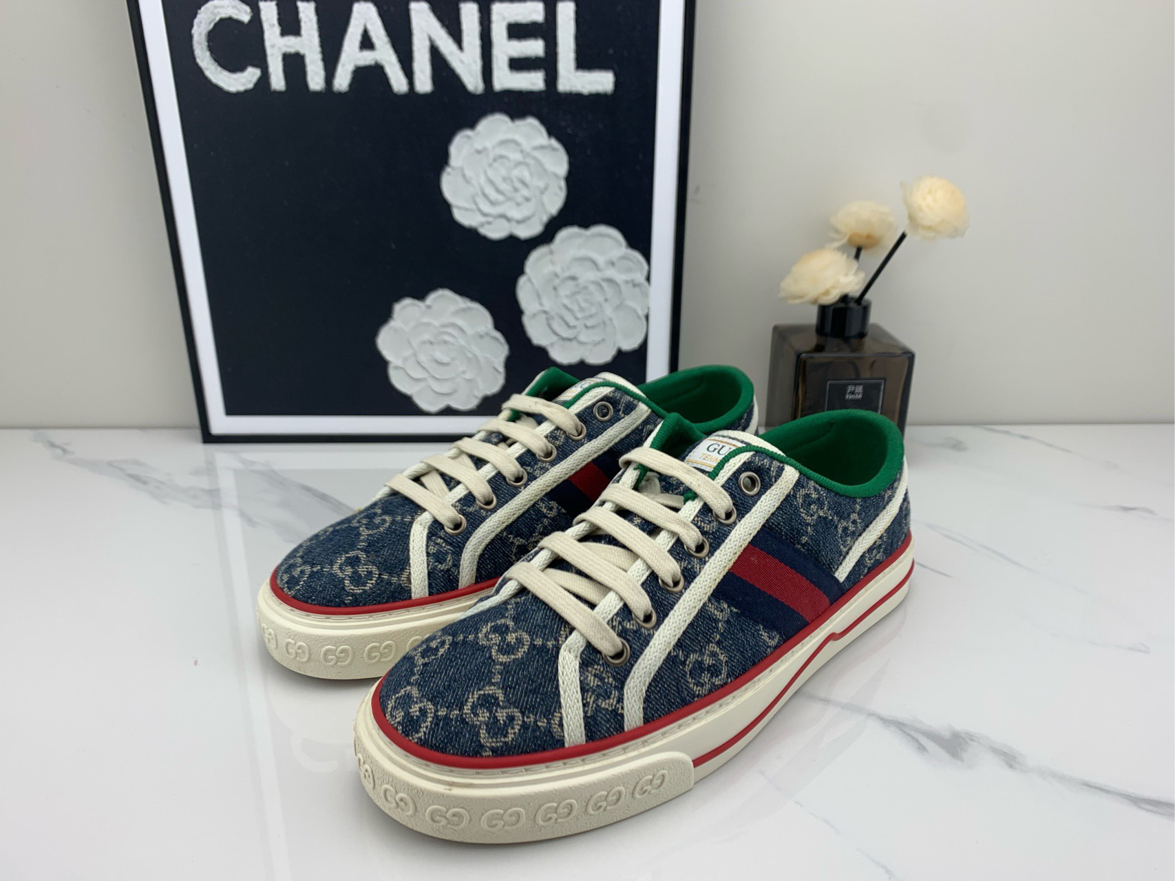 Gucci古驰1977系列牛仔老花板鞋 37码/98新/mg00058