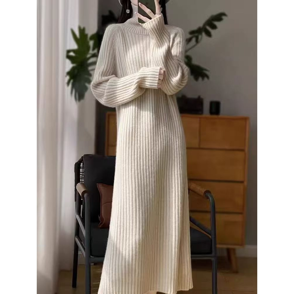 天天女装1801-1850冬季长款毛衣裙修身时尚气质小众复古美