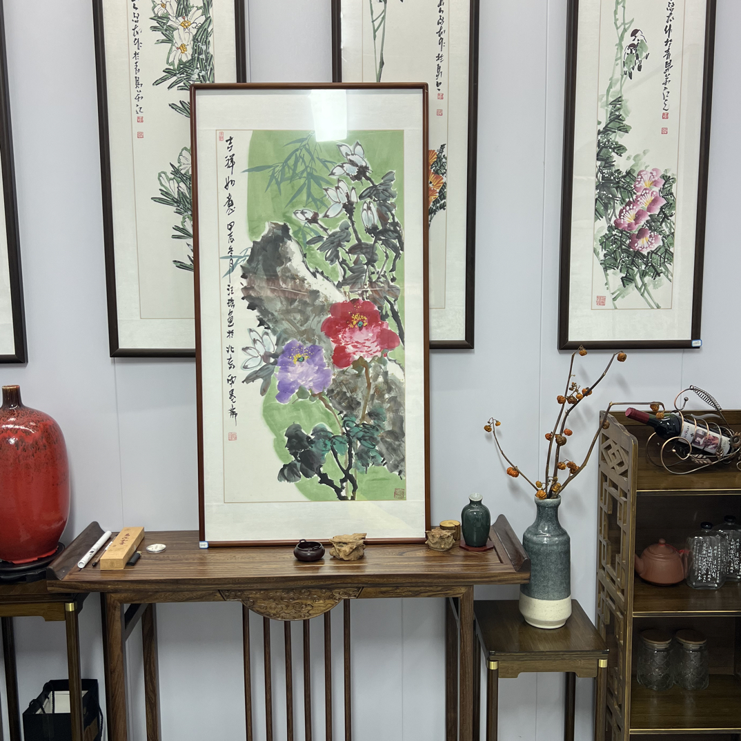 吉祥如意图120*60cm玄关书房卧室餐厅办公室国画，真实实物实拍
