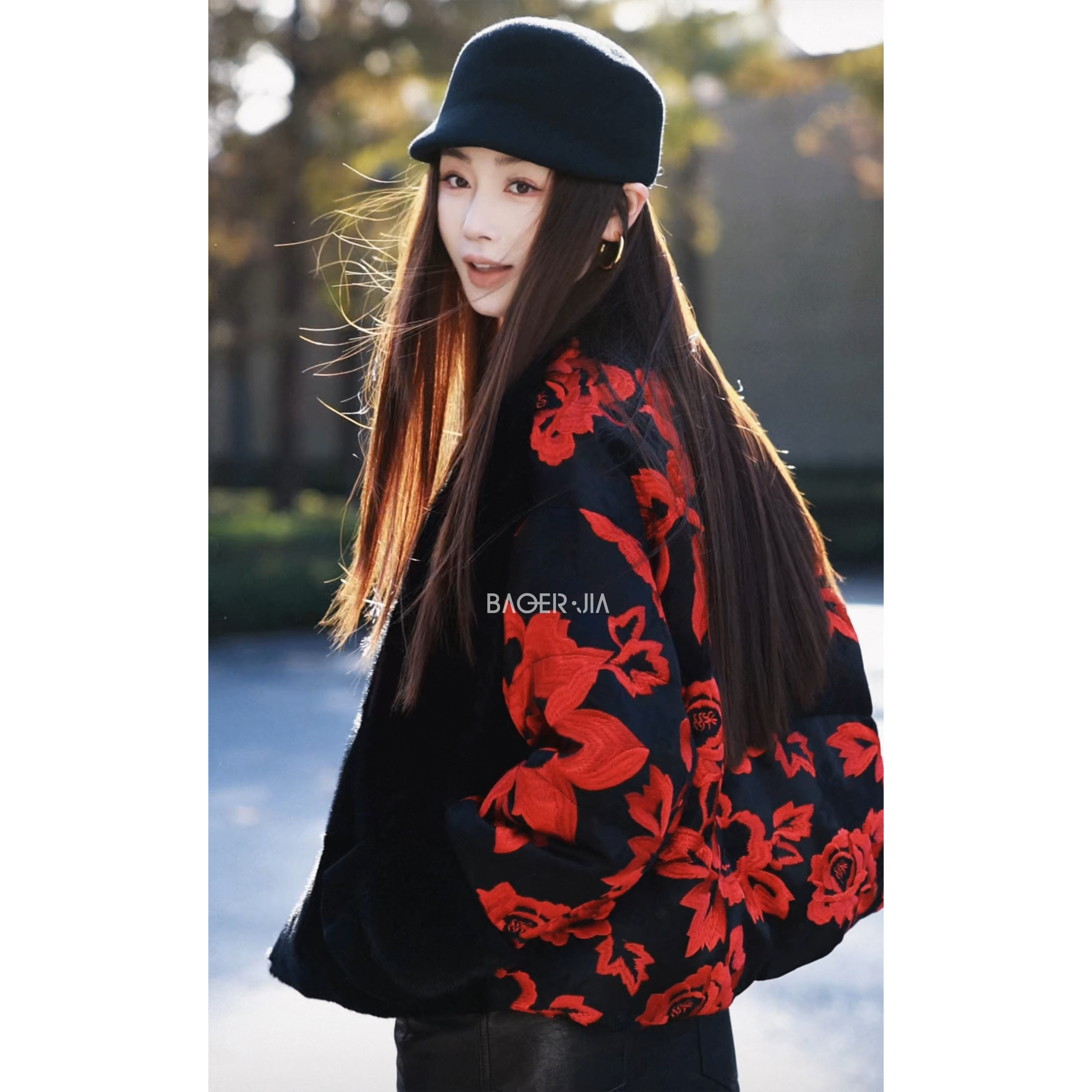 42-【马到成功】宝儿家含幂BH41725411XQ水貂桑蚕丝羊毛白鹅绒外套